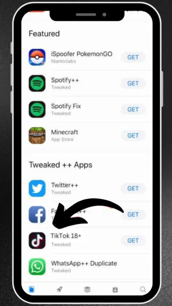 “TikTok 18+ search app for iOS
